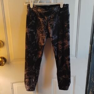 Calvin Klein Black and Gray Tie-dye Capris Please Don't